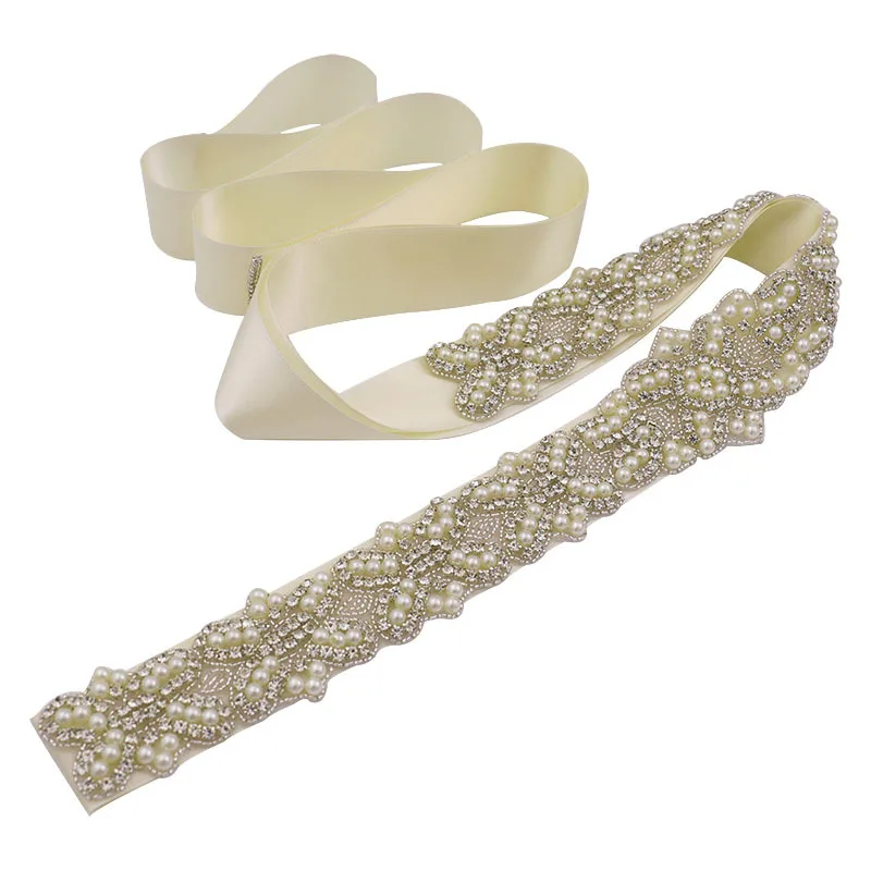 Ceinture de Mariage en Strass Faite à la Main pour Patients, Rubans pour Robe, Longueur 270cm, Accessoires