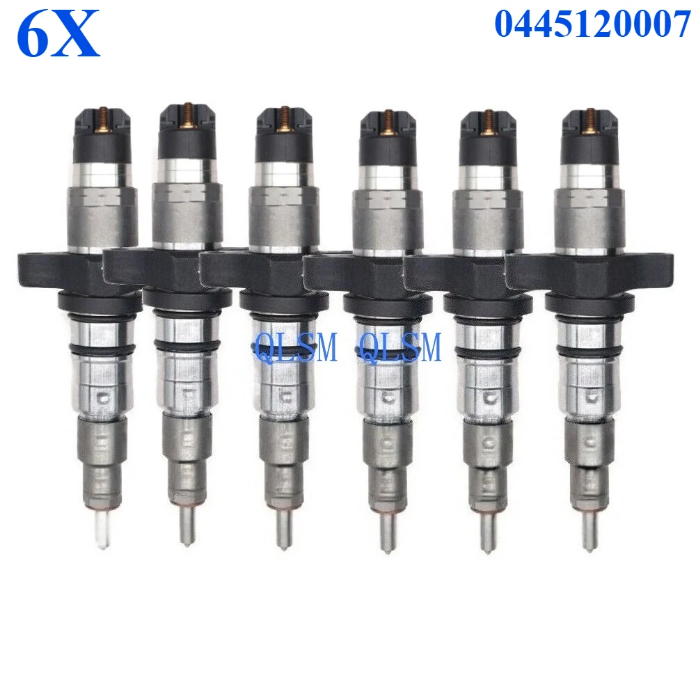 

6-Piece Diesel Fuel Injector 0445120007 Common Rail Nozzle 2830957 for Iveco Ford Cummins