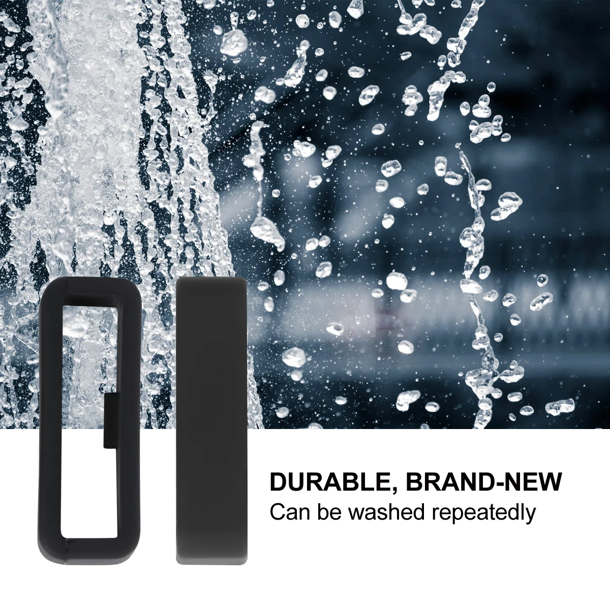 

4Pcs Watch Band Strap Loop Premium Silicone Soft Eco Friendly Watch Strap Keeper Replacement for Lost Or Damaged Bands 20Mm