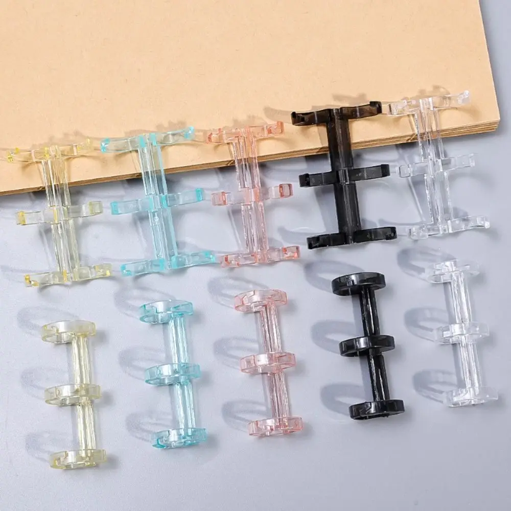 High Quality Ring Opening Loose-leaf Ring Clip 3 Hole Plastic Binder Rings 5 Colors Binding Clip Albums