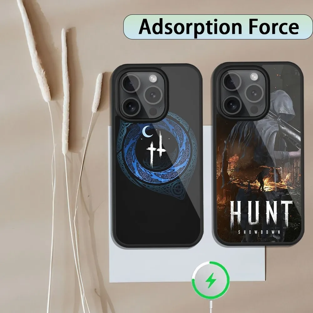 Game H-Hunt S-Showdown Phone Case For Magnetic Inductive Charging iPhone 13 12 14 15 11 Plus Pro Mini Max Shell