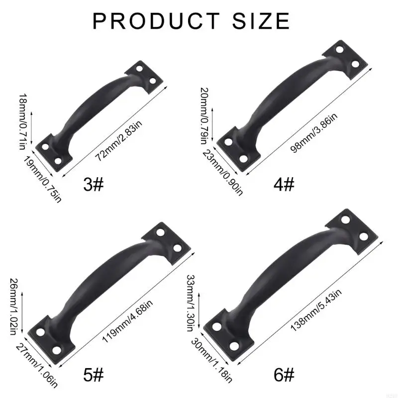 92MF упаковка из 4 ворот ручки в форме лука