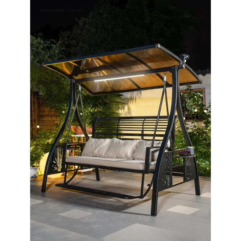 courtyard aluminum solar double hanging chair cradle Internet celebrity outdoor leisure rocking chair hammock hammock