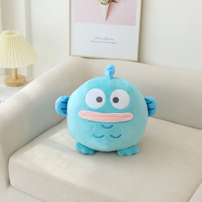 

Около 30 см Sanrio Hangyadon, круглая и пухлая Dango, мягкая плюшевая кукла, успокаивающая игрушка, украшение для кровати, компаньон для сна, пара, праздничный подарок