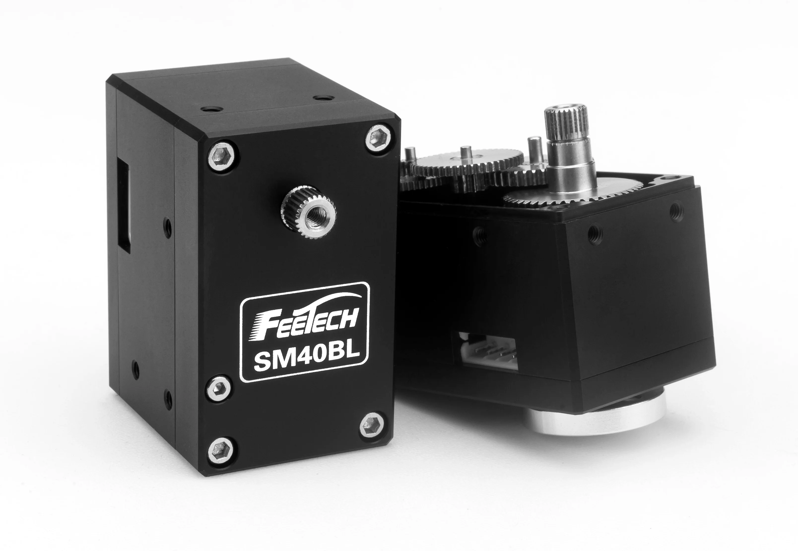 1 unidad SM40BL 40KG Servo 12V RS485 Control de bus serie, 360 °   Engranaje de acero sin escobillas de doble eje para brazos robóticos y maquinaria industrial