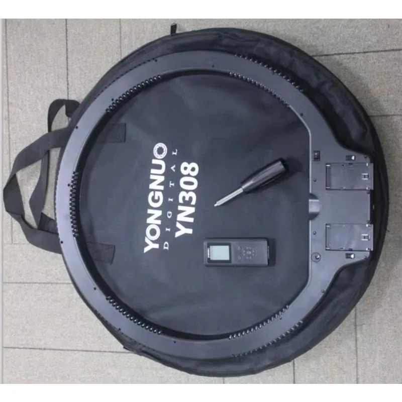 YN308 Anello luminoso per studio fotografico Bicolore dimmerabile 308 LED Anello luminoso per fotografia con fotocamera