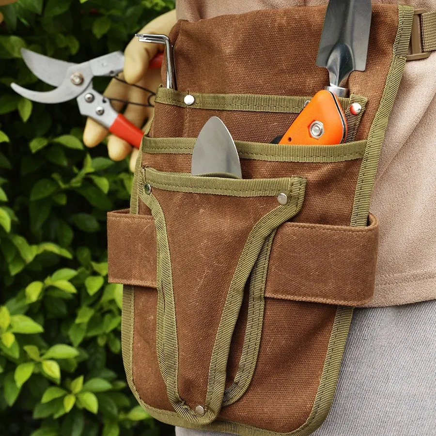 Wear-resistant Canvas Waist Tool Bag, Multi-use Storage Pouch for Gardening & Electrician Tools, Wholesale