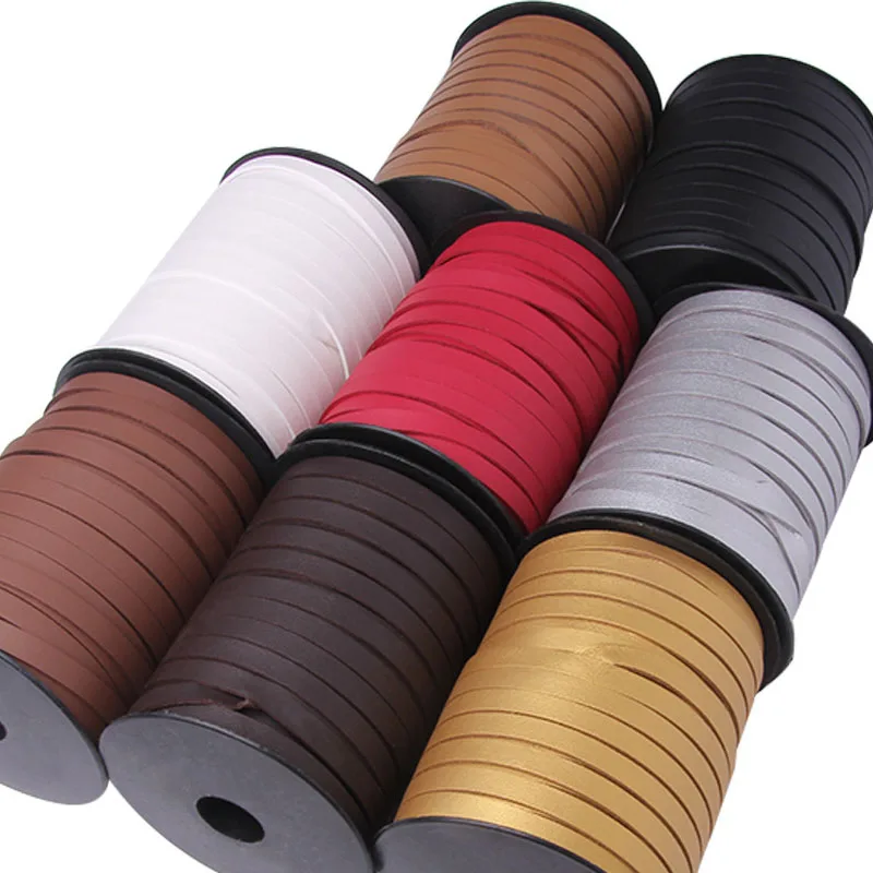 5M 3/4/5/8/10mm Wildleder-Lederkordel, flache, weiche PU-Lederriemen, Seil für DIY Armband, Halskette, Schmuckherstellung, Zubehör – Detail 1