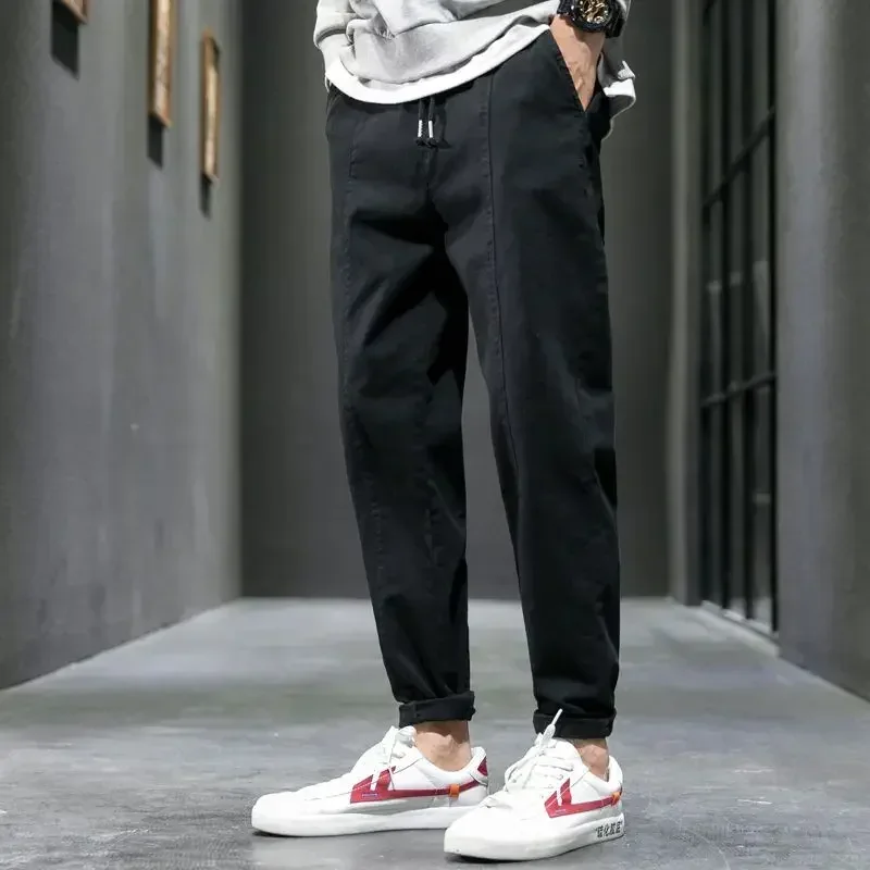 

Men's Casual Pants Long Pants Straight Leg Man Pant Streetwear Korean Trendy and Versatile Spring Summer Male Sports Pants