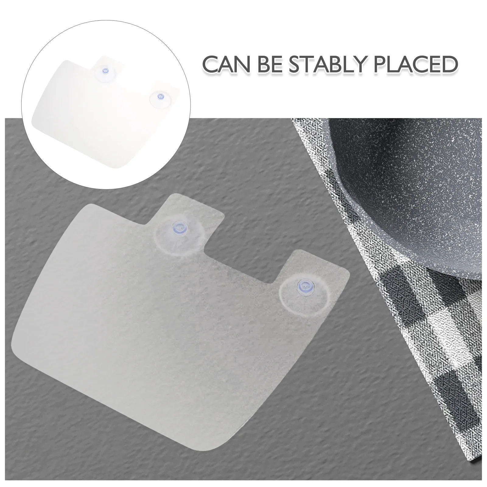 4Pcs Kitchen Sink-Splash Guards Strong Suction Cup Design Non Deformable Easy Clean Sink Water Shield for Oil Splatter view 5