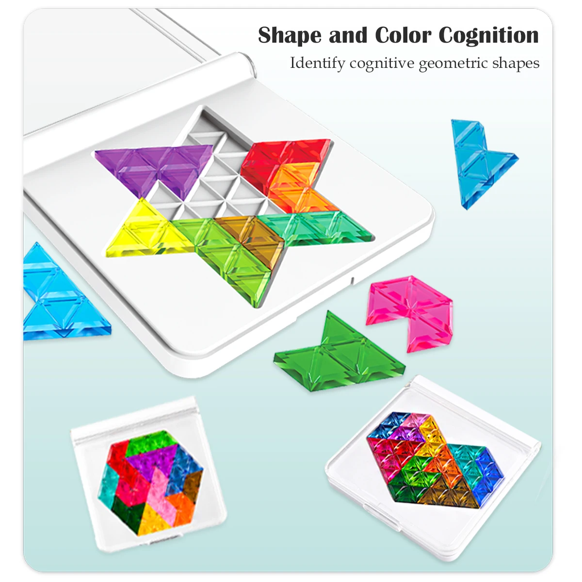 Puzzle Toys. Logical Thinking Training Fun Tabletop Games Multiple Shapes Colors, Advanced Level Gifts for Boys and Girls