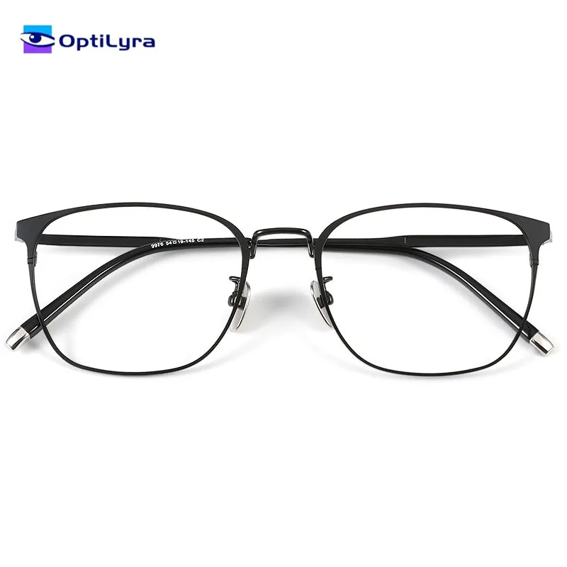 

OptiLyra Brand Fashionable Titanium Alloy Frame Semi-Frame Anti-Blue Light Glasses Office Computer Goggles