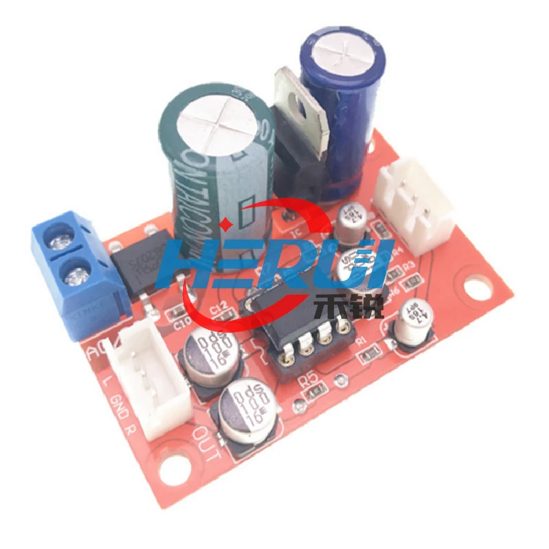 NE5532 op amp front amplifier board single power supply