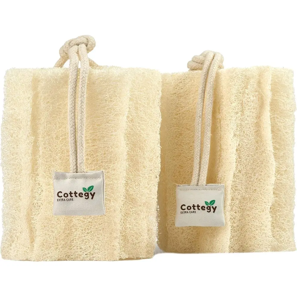 

Natural Exfoliating Body Scrubber - Eco-Friendly Bath & Shower Sponge for Men & Women (Pack of 2)