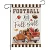 Welcome Thanksgiving Fall Garden Flags for Outside Decorations, FOOTBALL and Fall Y'all Truck with Maple Leaves Small Ya llz