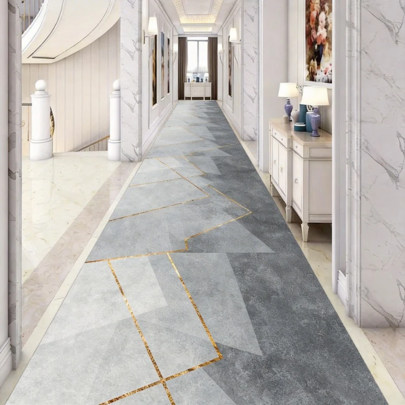 

Nordic Geometry Washable Long Corridor Carpet Hallway Living Room Runner Floor Mat Home Decor