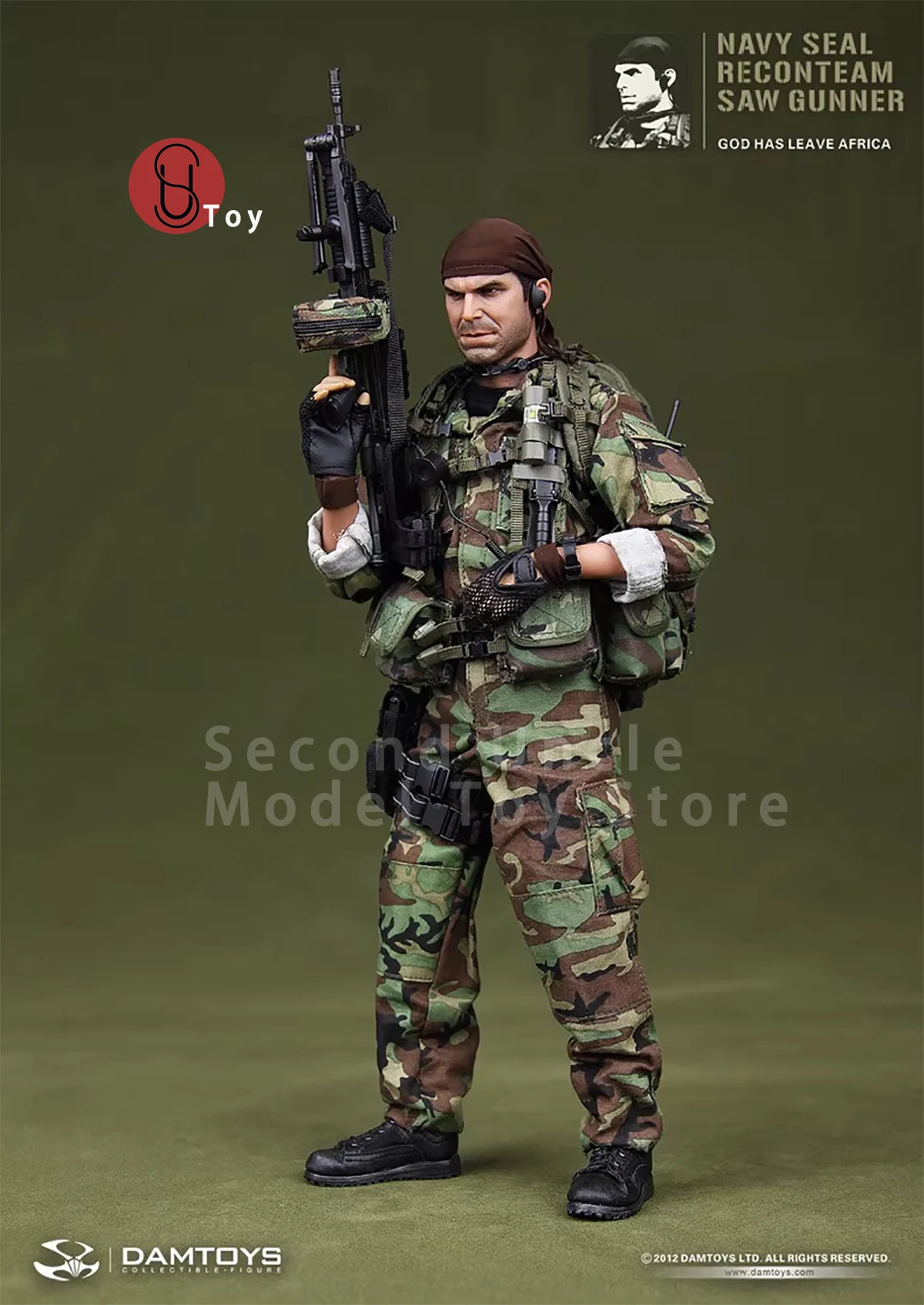 

DAMTOYS 93012 1/6 NAVY SEAL Reconteam SAW Gunner God Already Left Africa Soldier Action figure Full Set Collectible Model Toys