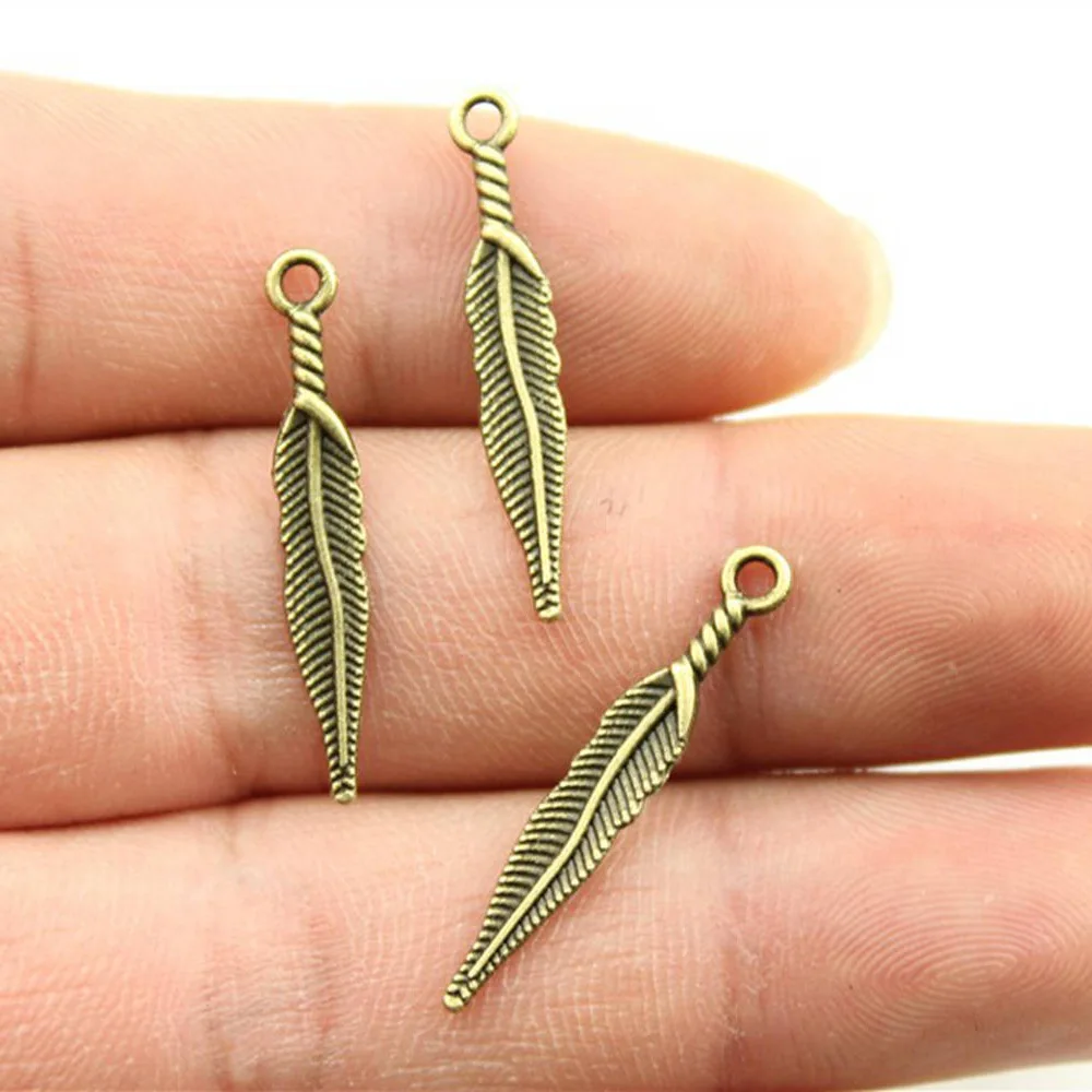 40pcs Antique Bronze Silver Color Pendants, DIY
