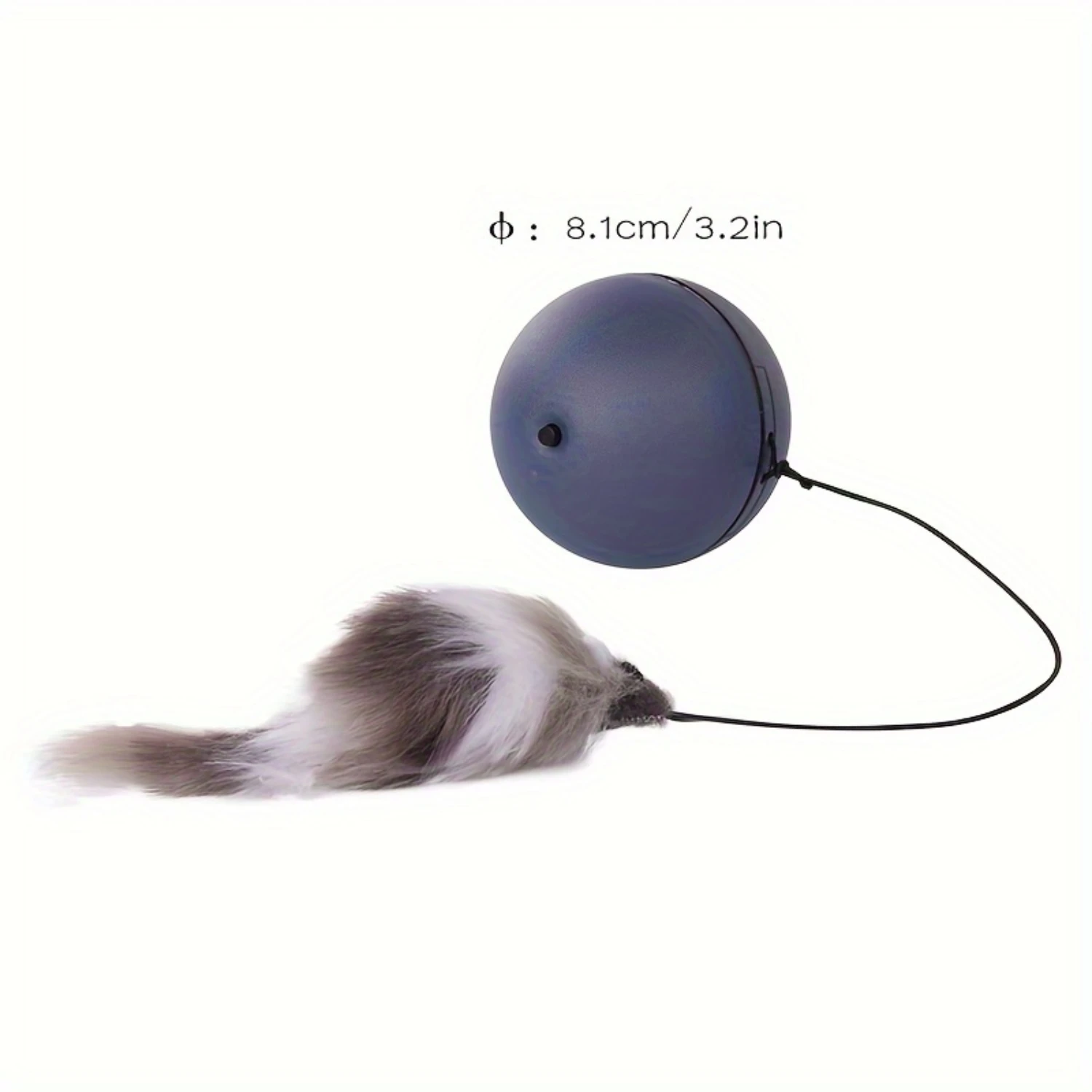 Battery-Operated Interactive Cat Toy Ball With Tracking Mouse - Automatic Rolling Teaser For All Breeds, Battery-Powered (Batt