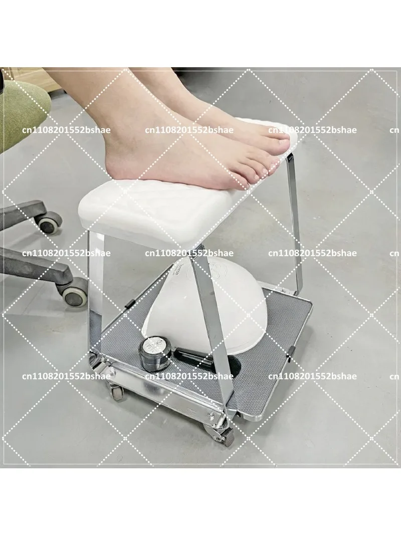 Foot Care Pedicure Stool Movable Foot Bath Cart with Wheels