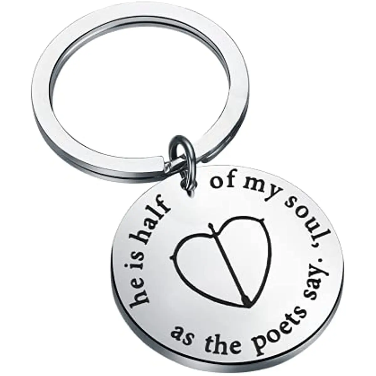 Book Inspired Keychain Gift Patroclus & Achilles Gifts TSOA Gift He is Half of My Soul as The Poets Say Book Lover Keychain