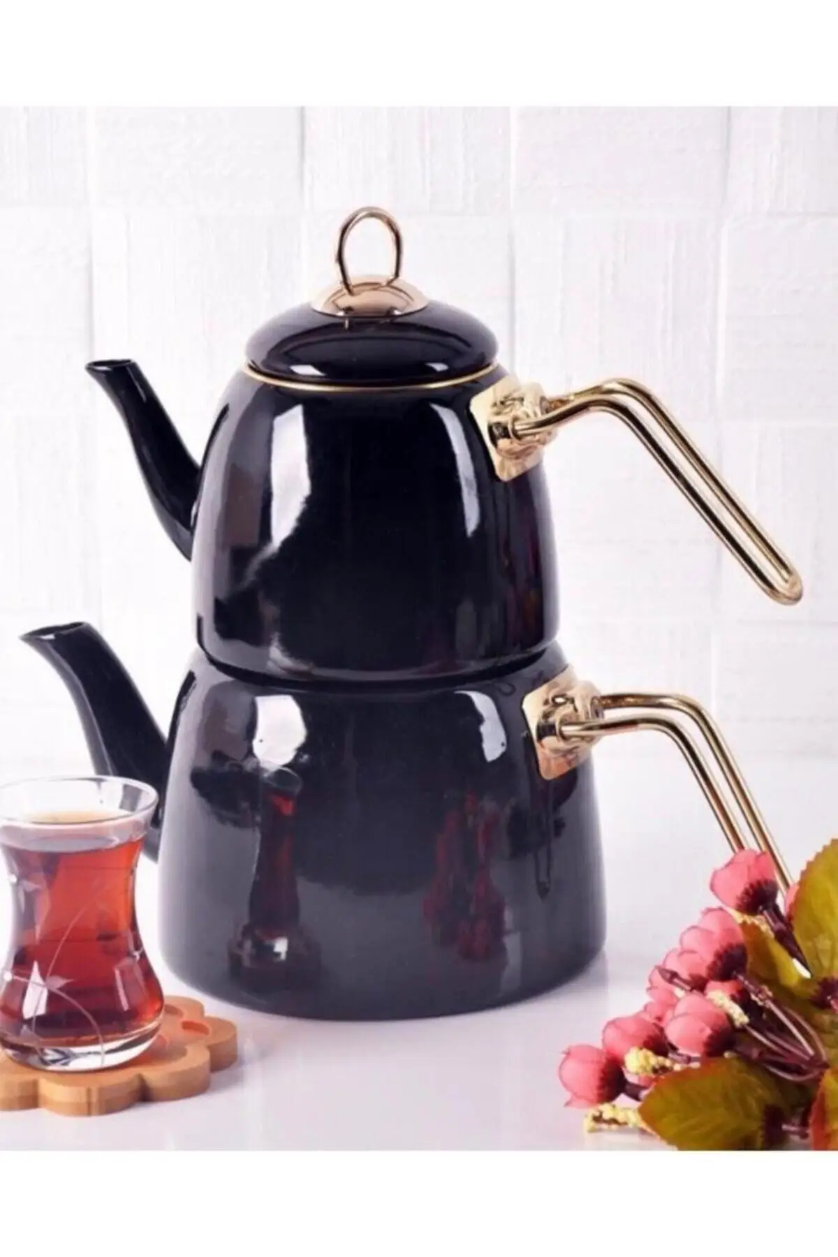 Enamel Teapot Elite Class Black