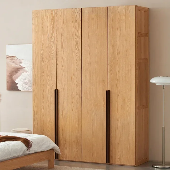 

Simple Nordic Style Solid Wooden Furniture With 3/4/5 Doors Modern Bedroom Wardrobes