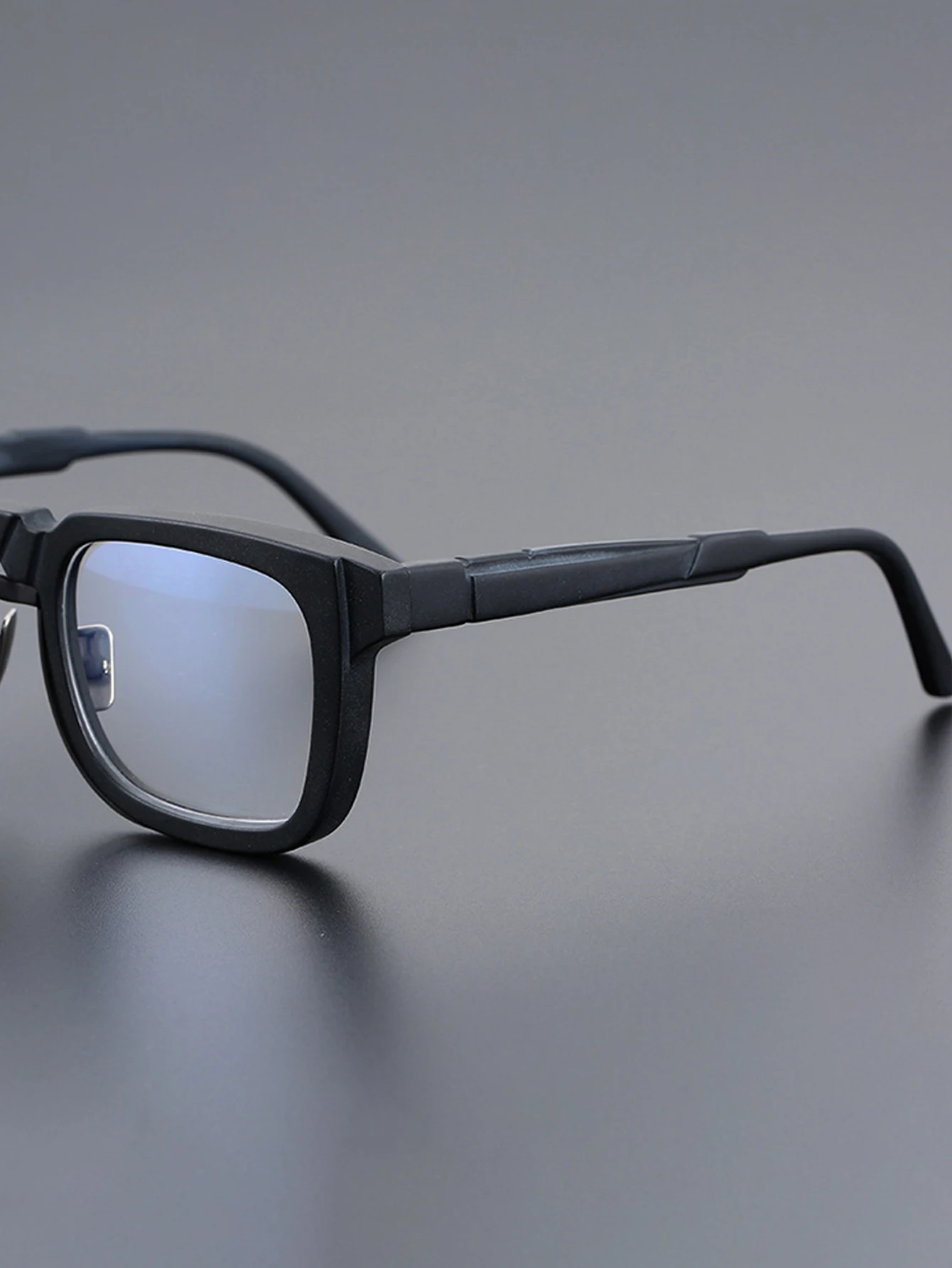 Retro Square Glasses Personality Male and Female Brand Designer Design Myopia Anti-blue Color Discoloration Flat Light