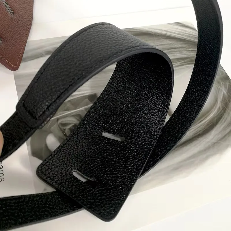 Designer Gürtel Für Frauen Hohe Qualität Knoten Weiche Pu Leder Langen Bund Weibliche Taille Kleid Mantel Korsett Breiten Gürtel Cummerbunds – Detail 3