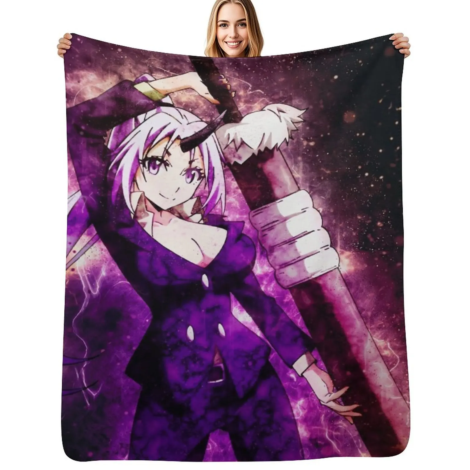 Shion That Time I Got Reincarnated Slime Throw Blanket Custom Moving Decorative Sofas Kid'S Soft Plush Plaid Soft Big Blankets