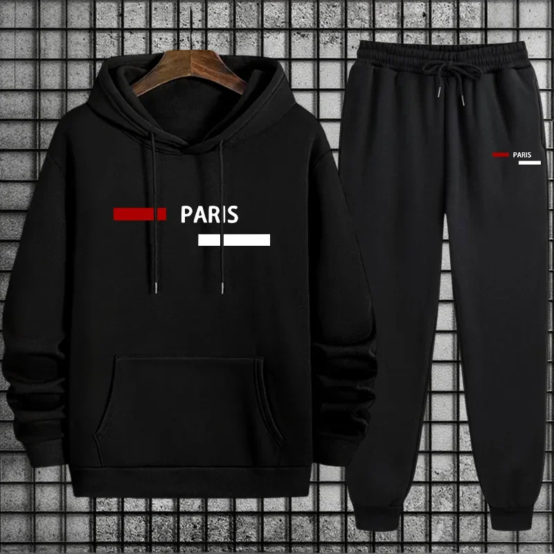 

New in Men's Tracksuit Hoodie and Sweatpants Urban Causal Fashion Sportswear Fall Winter Home Outdoor Comfort Hooded Outfit