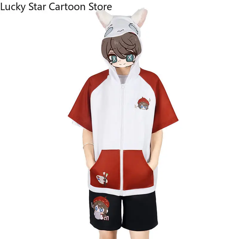 

Birthday Gift Identity V Edgar Valden Game Student Cosplay Summer Short Sleeved Pajamas Shorts Home Suit Set Household Clothes