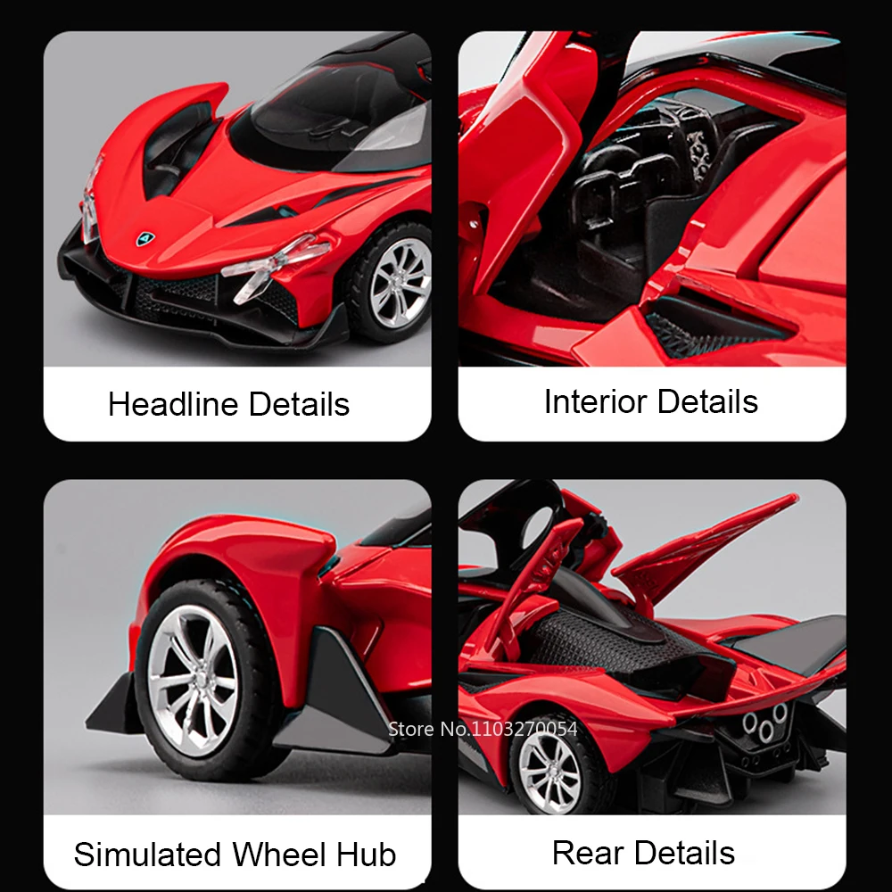 1:36 Apollo EVO Rolls-Royce Cullinan aleación Diecast coche deportivo juguetes modelo sonido luz tirar hacia atrás puertas coches abiertos recoger adorno