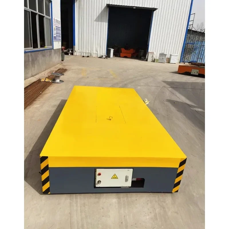 Track mounted lithium battery electric transporter trackless rotary workshop transfer trailer