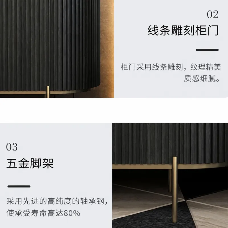 Light Luxury Marble Shoe Cabinet for Entryway Living Room Multi Layer Storage Locker Wall Partition Decorative Porch