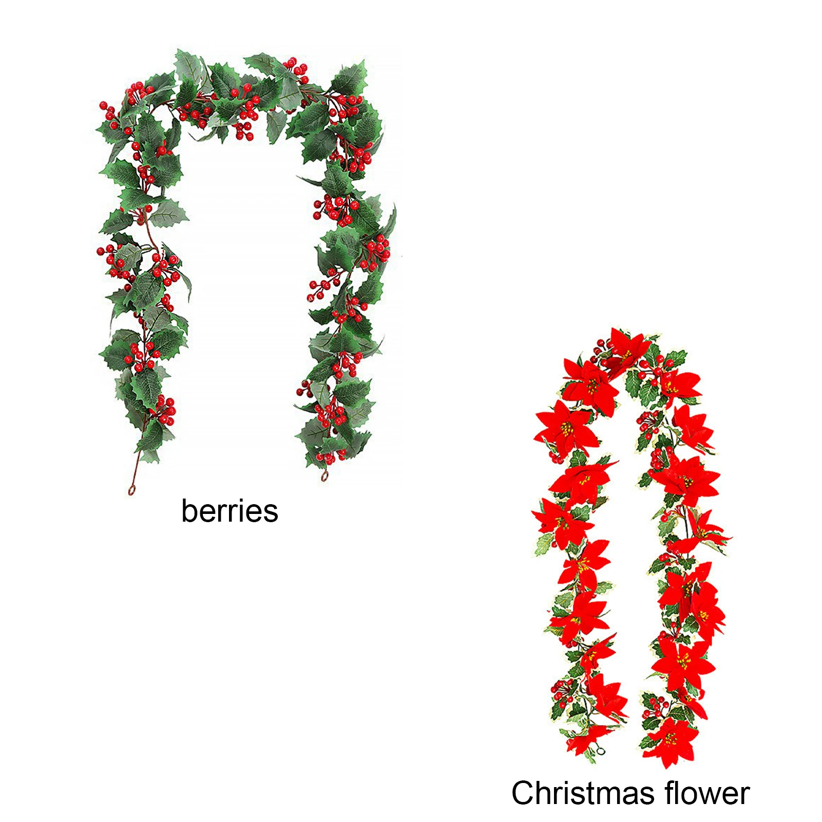 Artificial Christmas vine simulation green plant Christmas decoration red fruit party decoration red berries soft vine