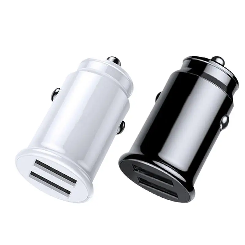 Mini Car Charger 3.1A Dual USB Fast Charging Universal Mobile Phone in Car Charge Tablet GPS For Smartphones 12V 24V