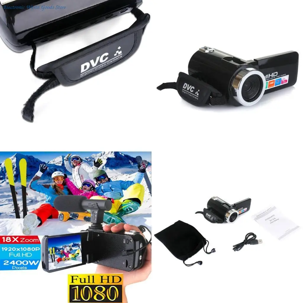 A3PD 24MP Camcorder Digital Camera Anti-Shake Camcorder Video CMOS Micro Camera