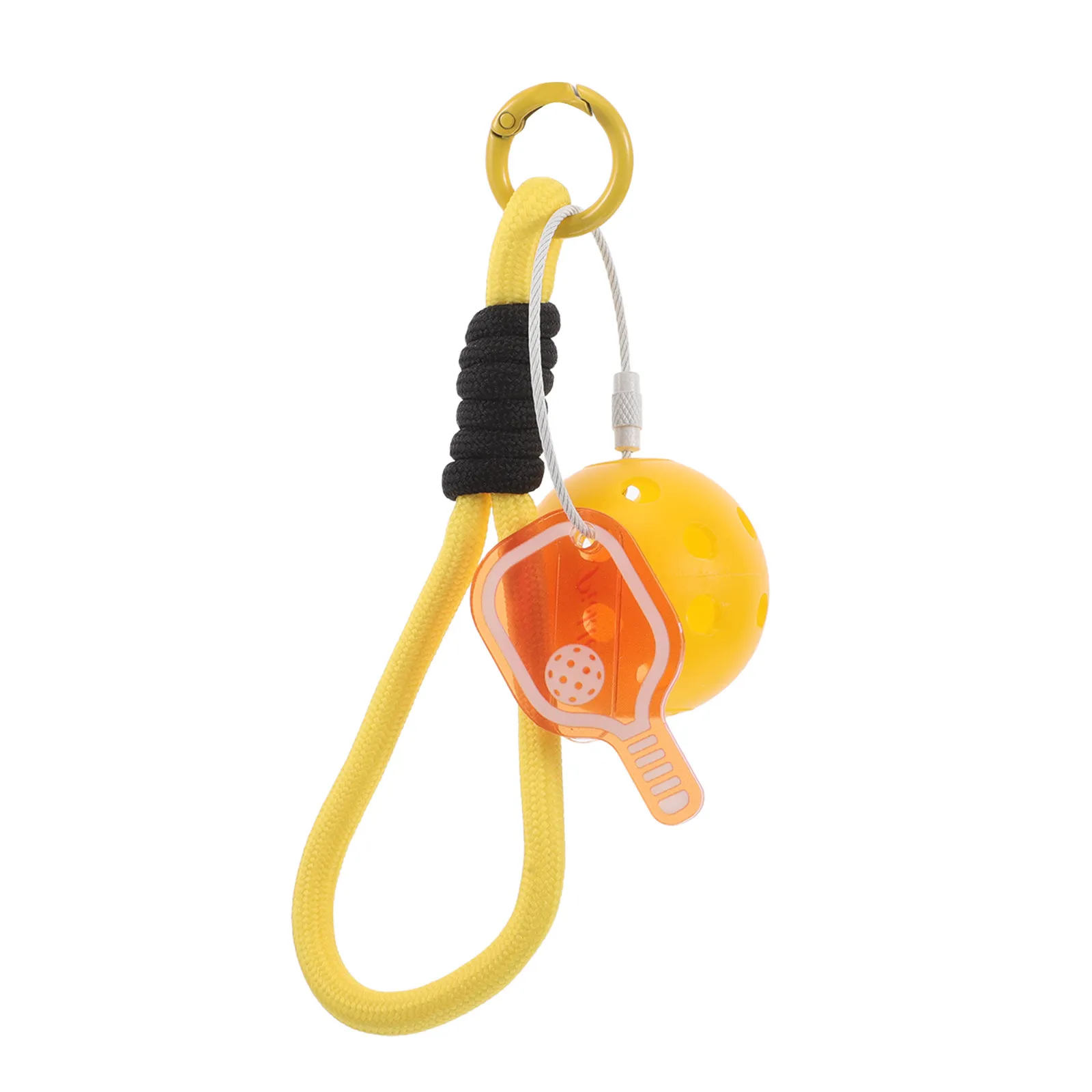 Funny Pickleball Keychain Mini Paddle Sports Ball Key Holder Portable Pickleball Bat Keyring Backpack Decor Charm