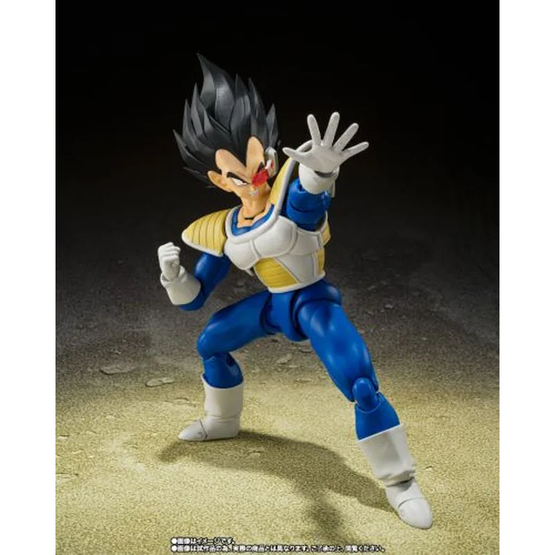 Bandai genuíno s.h. figuarts anime figura dragon ball z vegeta-24000 força de combate-140mm figura de ação brinquedos para meninos crianças presente