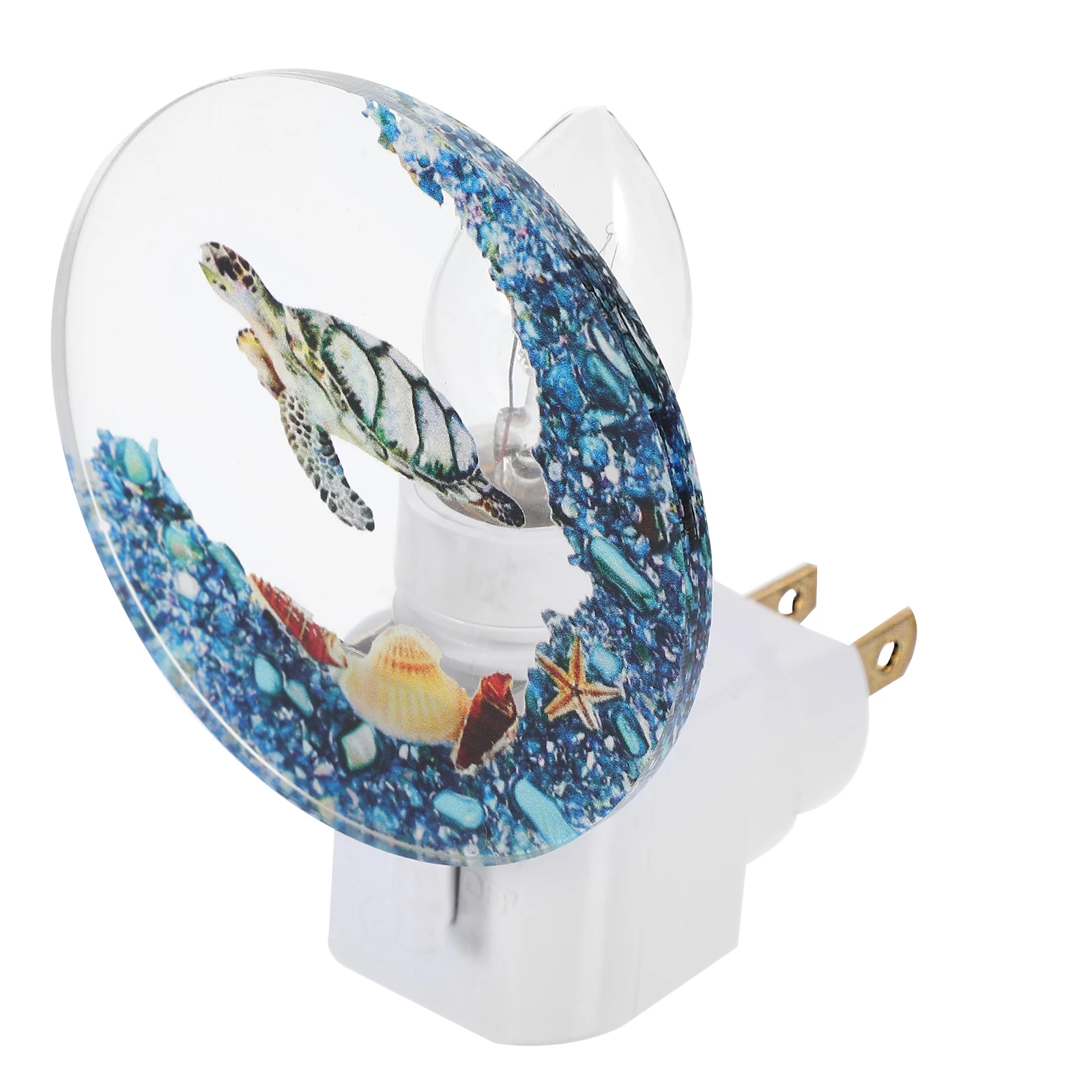 

Creative Ocean Animal Night Plug In Resin Bedroom Lamp Sea Theme Wall Plug Atmosphere Light For Living Room Stairs Bedroom