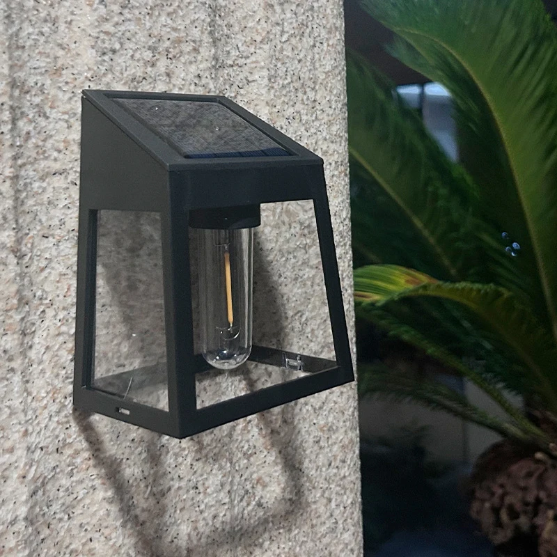 Outdoor Sensor Solar Wall Lamp Warm Light IP65 Waterproof Luminous Lighting Balcony Yard Garden LED Light Bulb Decoration Lights