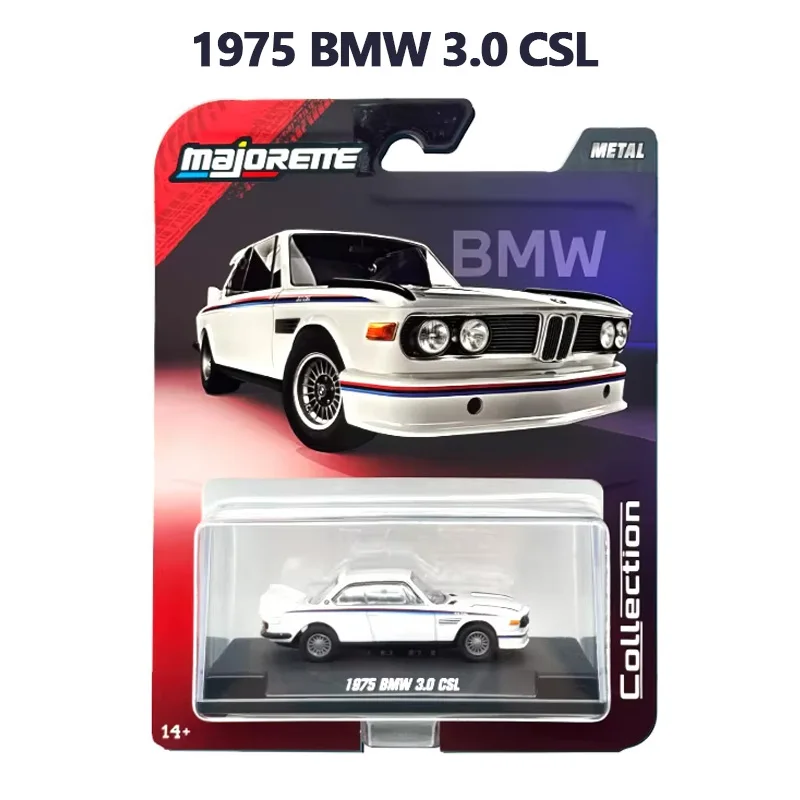 Majorette Diecast Car 1:64 Collection Series Exquisite High Fidelity 1975 BMW, 1975 Porsche 930 Turbo, 1995 Toyota Supra, Bugatti