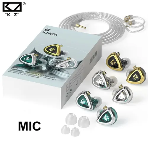 Imagen 1 del producto KZ EDA 3 pares 3 auriculares de Audio/EDA auriculares internos equilibrados con Monitor deportivo con cancelación de ruido auriculares HIFI auriculares desmontables