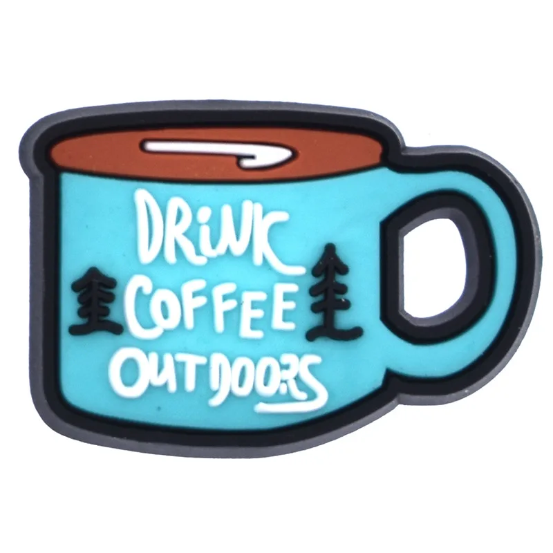 Jimat Sepatu Cangkir Kopi untuk Aksesori Crocs Jimat Bakiak Gelembung Slide DIY Dekorasi Sepatu Gesper Hadiah Pesta Teman