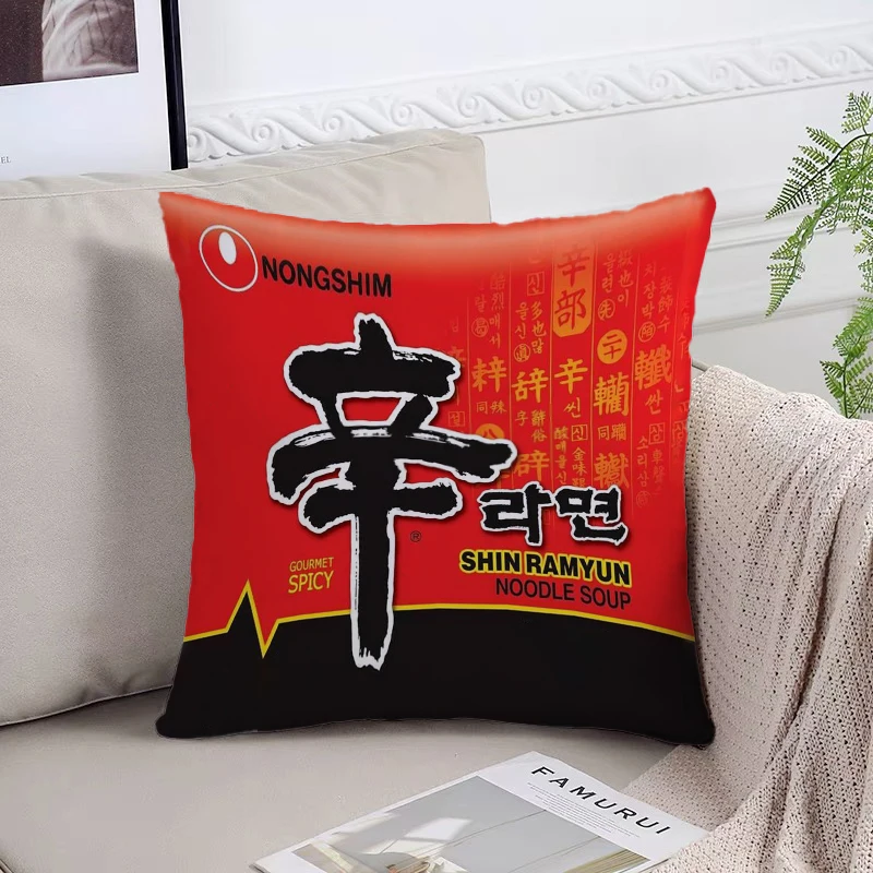 N-Nongshims Shin Ramyun Cushion Covers for Decorative Cushions Cushion Cover 45*45 Home Decoration Aesthetic Room Decoration