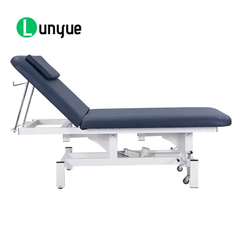Modern Foldable Electric Massage Bed for Medical Spa High Density Sponge Metal Frame with Rotating Wheels Customizable Color