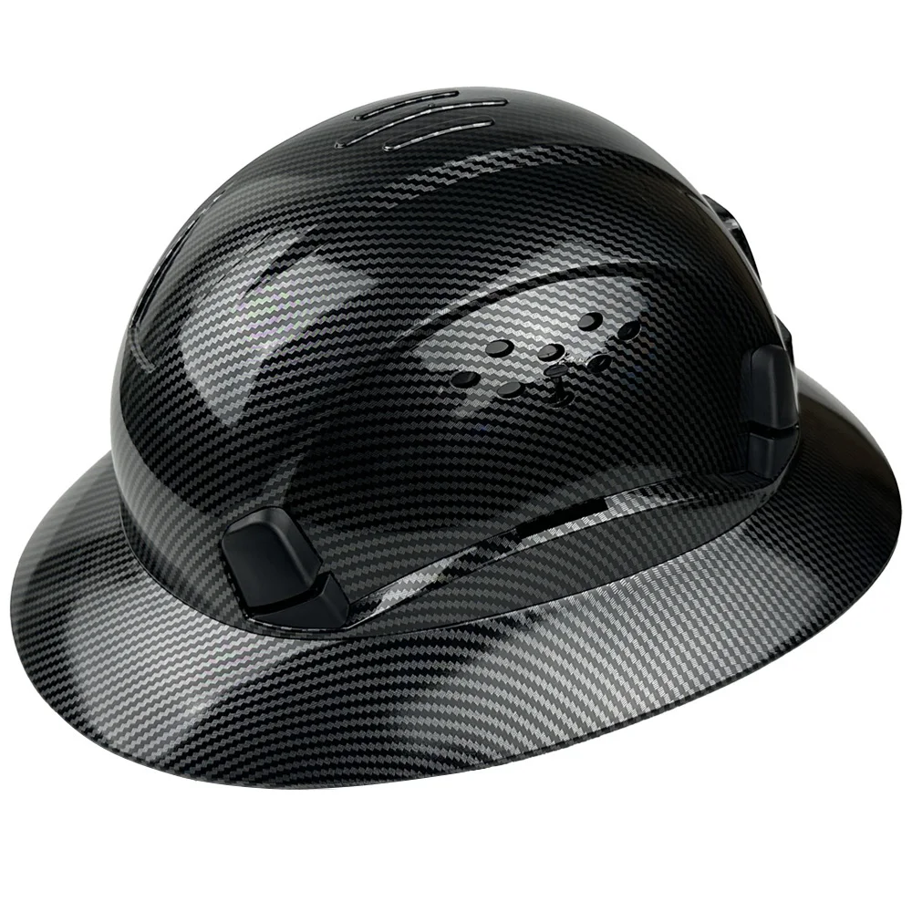 ANSI Full Brim Safety Helmet HDPE Lightweight Vented Construction Hard Hat Sunshade Engineering Rescue Protective Work Cap