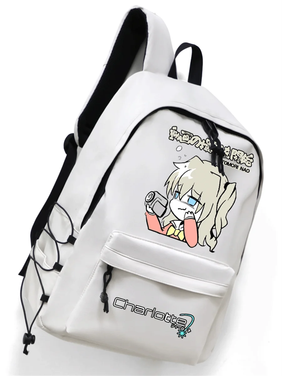 Japanese Anime Charlotte Cute Soft Student Schoolbag Tomori Nao Teenagers Backpack Handbag Sports Leisure Fashion Simplicity Bag