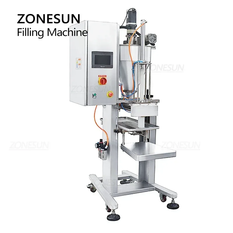 ZONESUN-máquina de llenado de encurtidos, llenador de tarros, línea de producción de embalaje de botellas, ZS-GTSC1 para conservas de nabo, gránulos